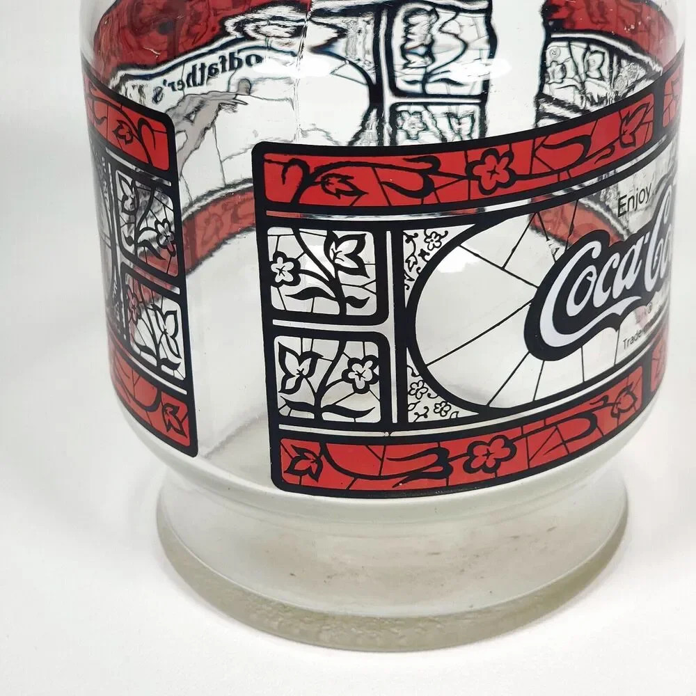 Vintage Godfathers Pizza Coca-Cola Carafe Lot of 2 Anchor Hocking Glass Pitchers - Picture 7 of 11